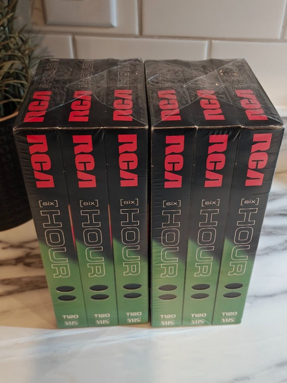 RCA T-120 Blank VHS Videocassettes 6-Hour Recording Tapes Lot of 6 Two 3-Packs